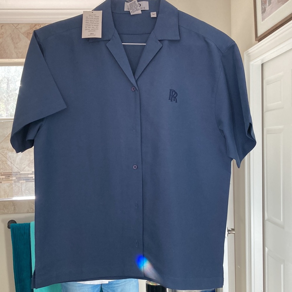 Denim Blue Camp Shirt by Vantage